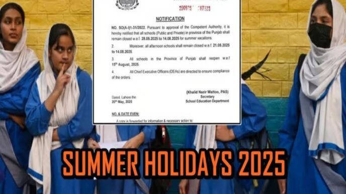 Summer Holidays 2025 Announced; Notification Issued
