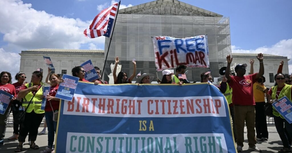 Supreme Court hears arguments over Trump's challenge to birthright citizenship