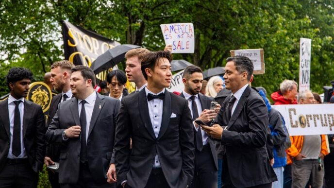 Tuxedos, luxury SUVs and a former NBA star