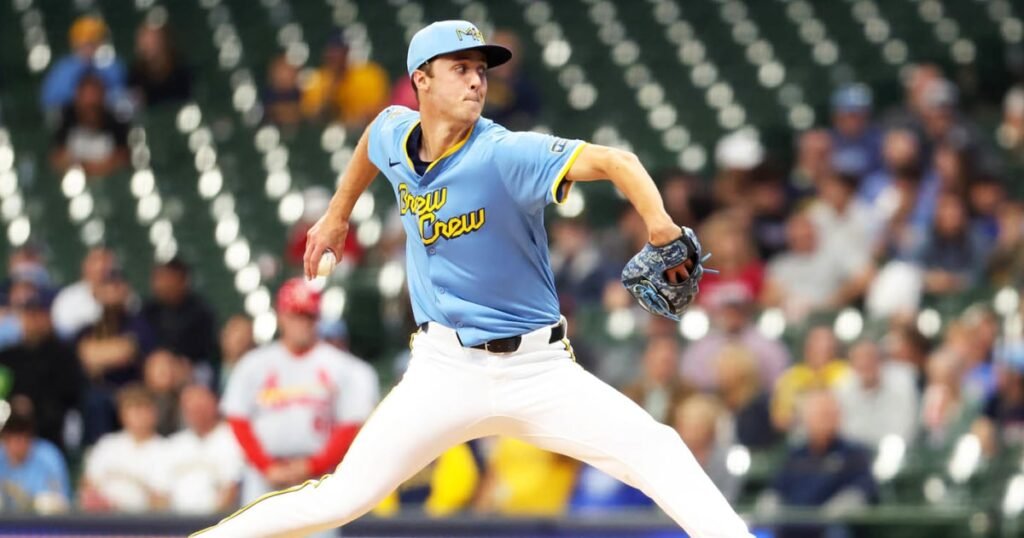 Brewers pitcher Jacob Misiorowski leaves game with injury while throwing no-hitter in MLB debut