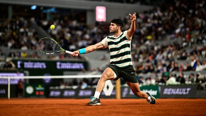 Carlos Alcaraz reaches French Open final after Lorenzo Musetti retires with injury