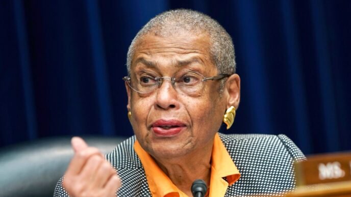 D.C. delegate in Congress insists for second time she's running for re-election. Her office again says no decision yet.