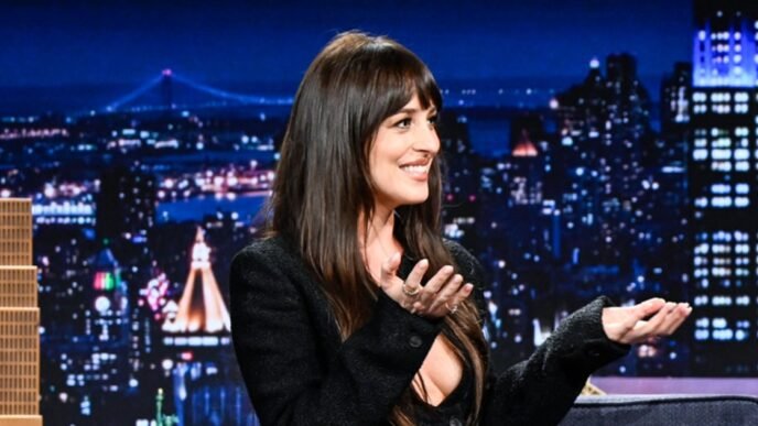 Dakota Johnson roasts herself for wearing 'the wrong outfit' on Jimmy Fallon