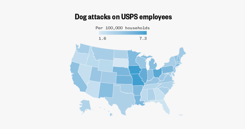 Dog attacks on postal workers are the most they’ve been in 7 years
