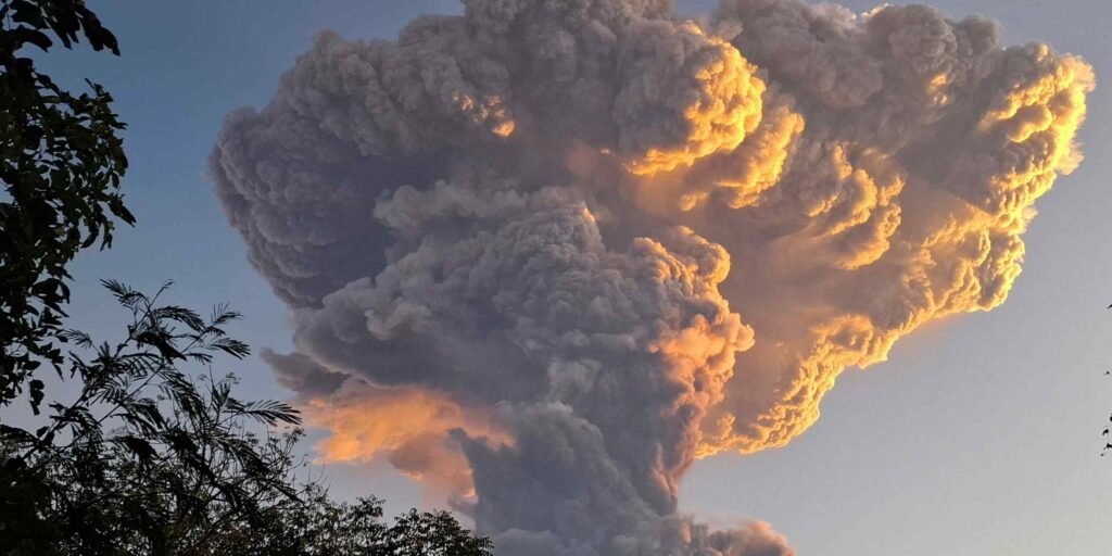 Dozens of flights canceled in Indonesia after volcano erupts