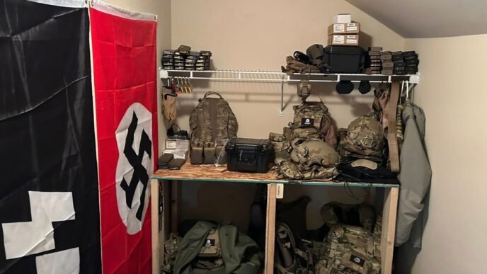FBI discovers cache of guns, armor and Nazi paraphernalia while raiding home in Washington state