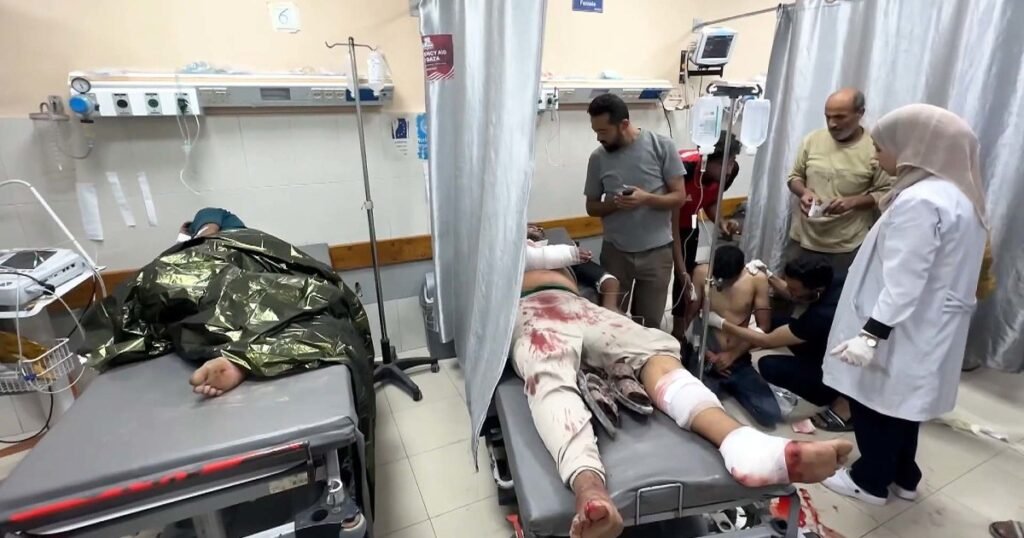Gaza aid center shooting casualties arrive at hospital