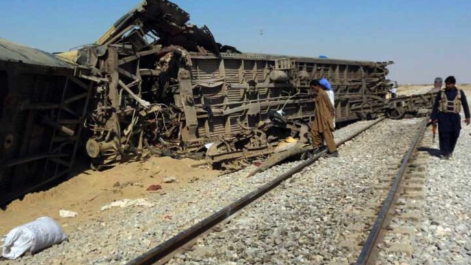 Jaffar Express train derails after bomb explosion in Jacobabad