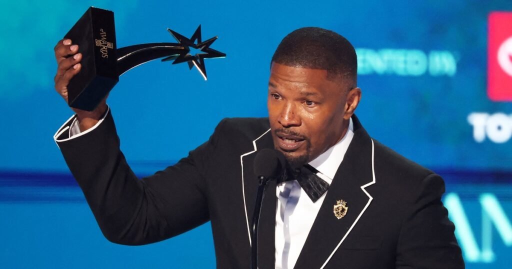 Jamie Foxx delivers heartfelt speech at BET Awards thanking daughters who helped his stroke recovery