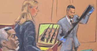 Kanye West appears at federal courthouse to support Diddy