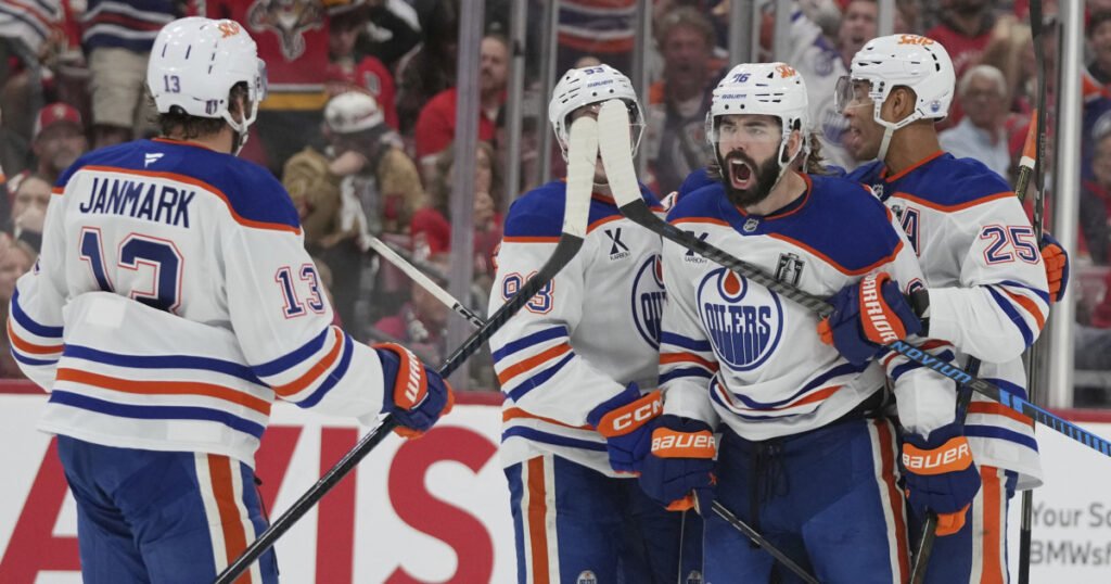 Leon Draisaitl scores in OT again, Oilers beat Panthers 5-4 in Game 4 to tie Stanley Cup Final
