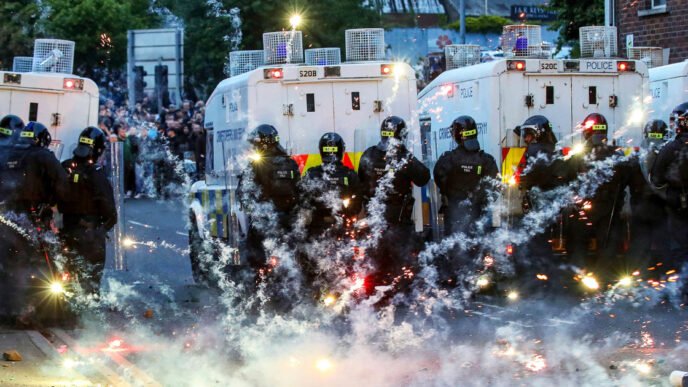 Northern Ireland 'racist' riots target immigrants in Ballymena