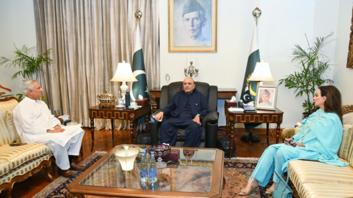 Senator Sherry Rehman meets President Asif Ali Zardari