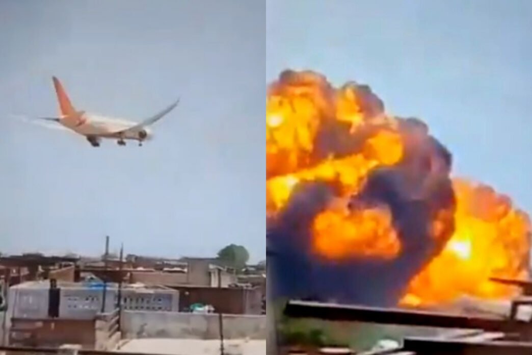 Shocking videos of Air India plane crash shows massive destruction