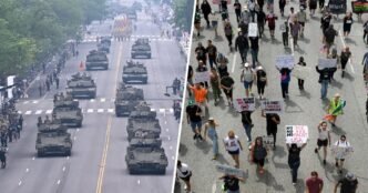 Trump Hosts Army Parade Amid Mass Protests Across the Country