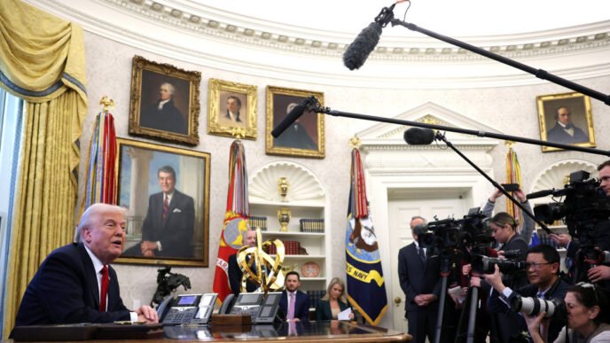 Trump can bar The Associated Press from some White House events for now, appeals court rules