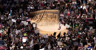 Trump presides over a military parade amid turmoil at home and abroad