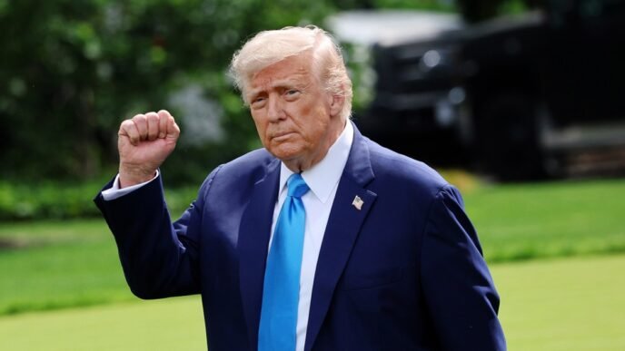 Trump warns that military parade protesters will face 'very heavy force'