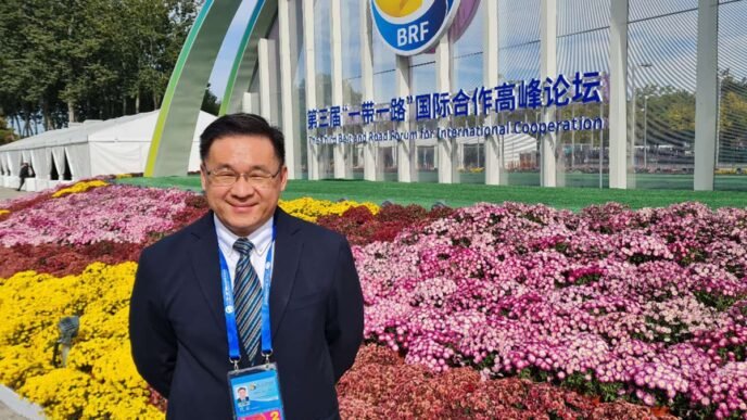 Gan Tian Loo attends the third Belt and Road Forum for International Cooperation in 2023 in Beijing. Photo: Courtesy of Gan