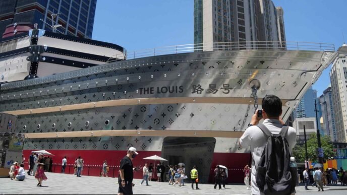 Louis Vuitton store shaped like cruise ship opens in Shanghai
